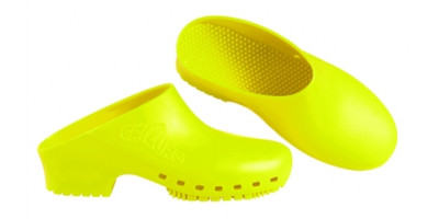 YELLOW FLUO CALZURO clogs